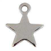Vedhæng. Lille stjerne i rustfri stål. 11 mm